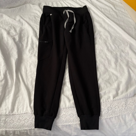 Figs Pants - Figs Zamora SMALL Women Jogger 2.0 scrub bottom pants black